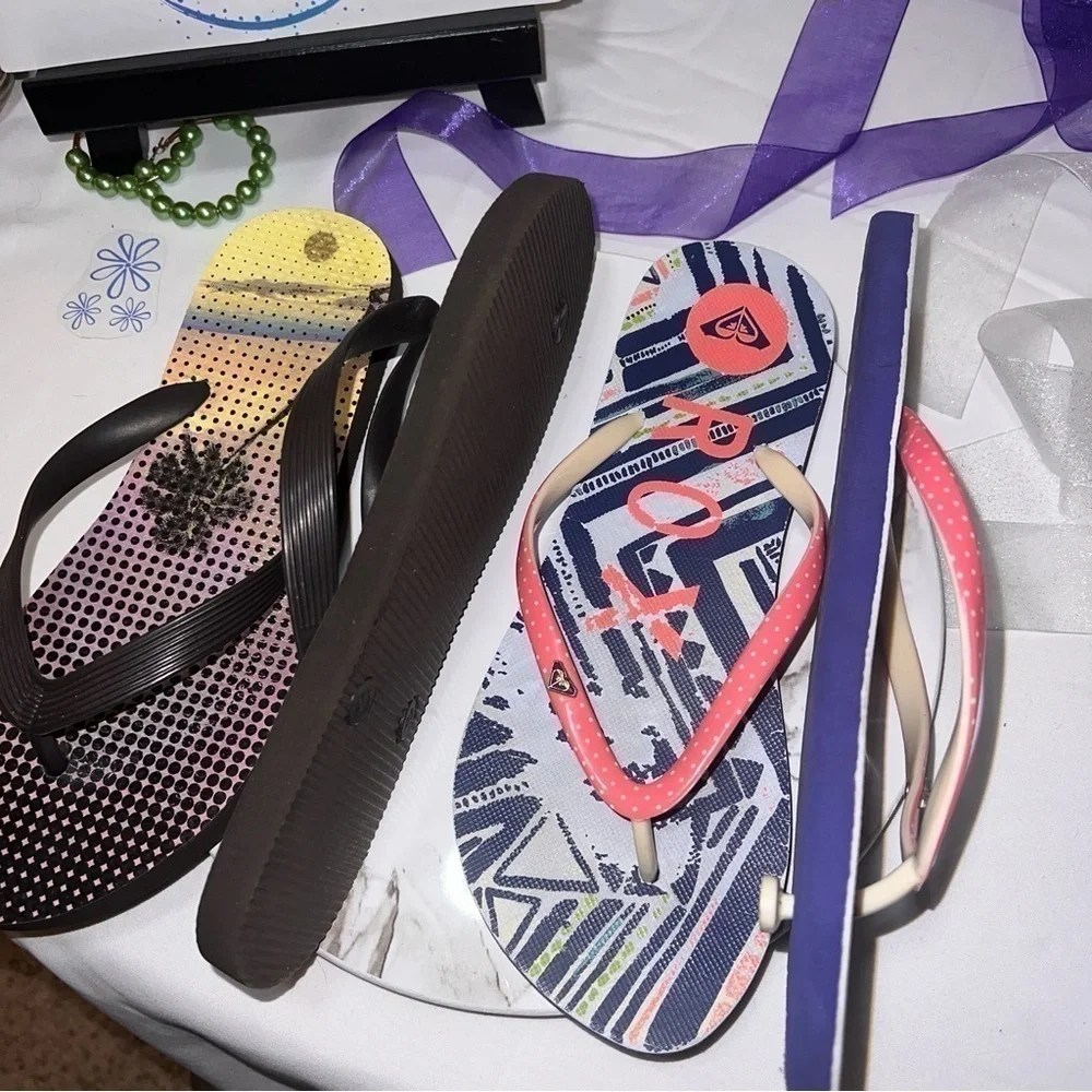 Roxy Flip Flop Thong Sandals Size 10